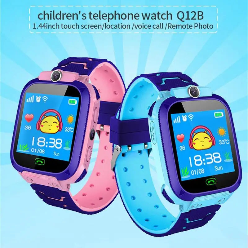 Kids Smart Watch SOS GPS Location Tracker Voice Call Chat Camera Flashlight Waterproof Smartwatch Children HD Touch Screen Watch