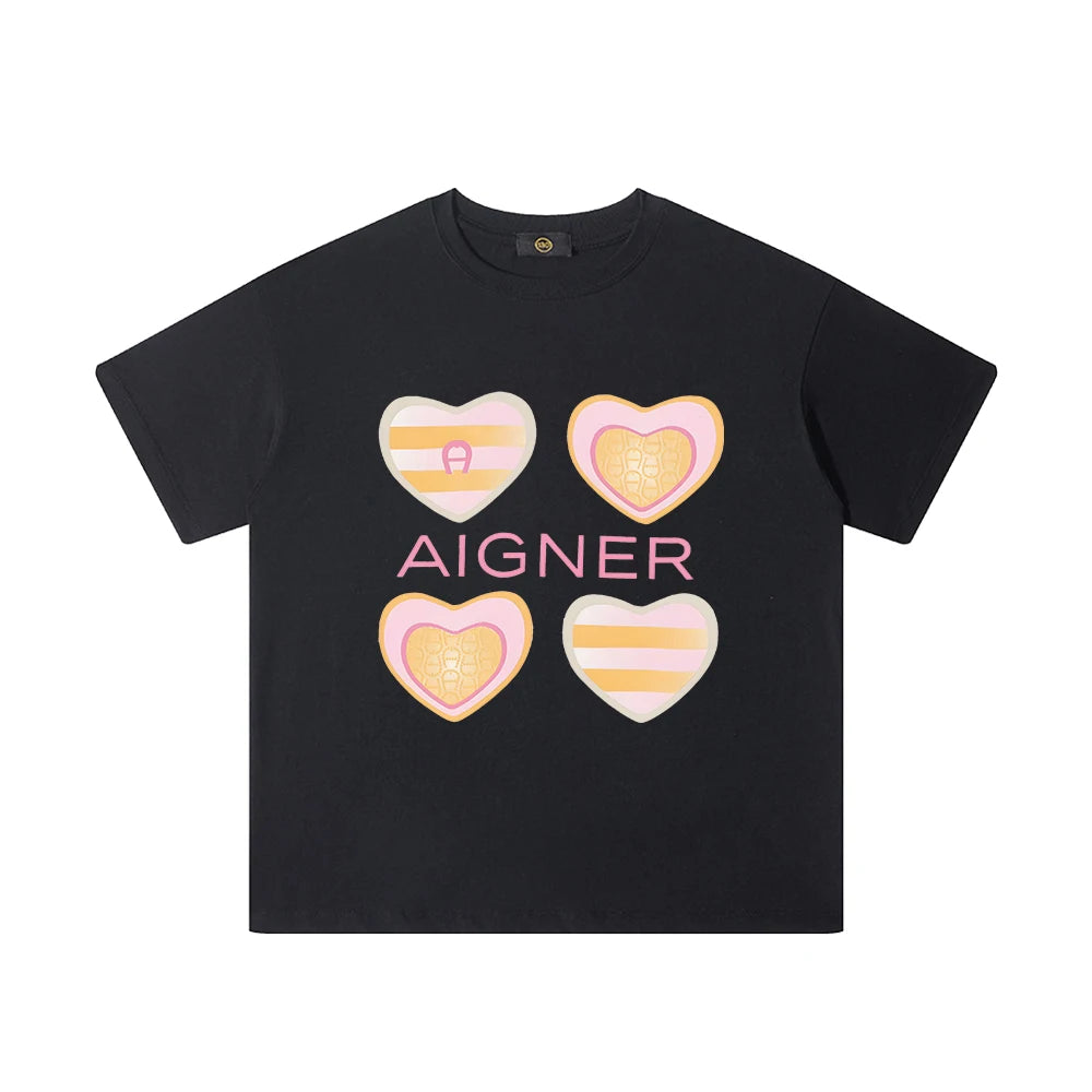 Girls' T-shirt, pure cotton summer new fashion short sleeved T-shirt, baby girl children's T-shirt, luxurious design sportswear