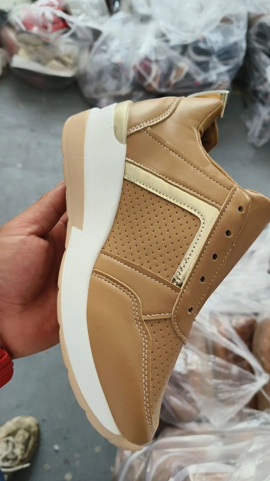 Women's Sneakers Platform Casual Shoes Solid Color Vulcanized Shoes Lace-Up Lightweight Tennis Shoe Wedges Plus Size Women Shoes