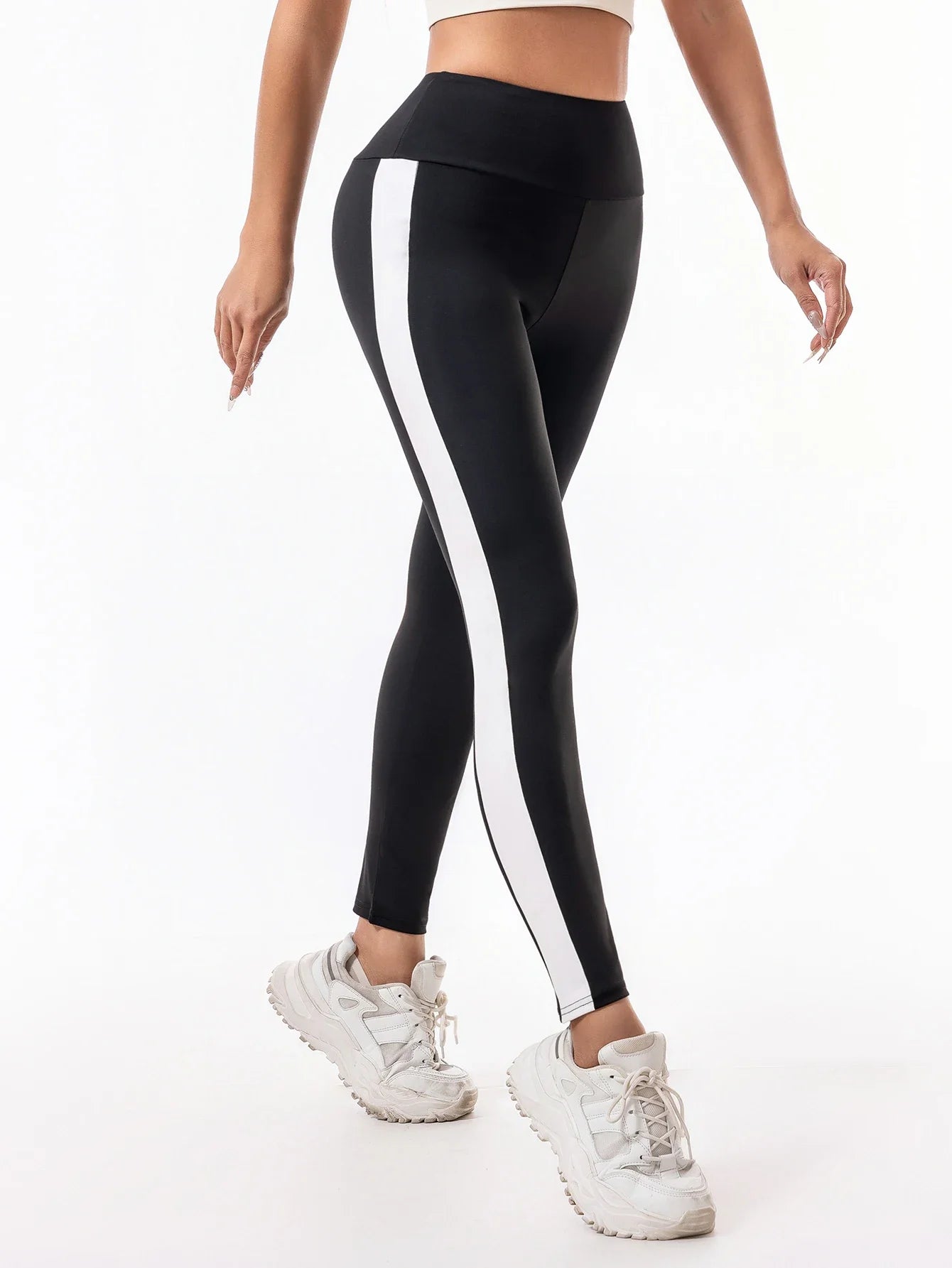 Leggings Women wear high-waisted elastic letter stretch leggings hip lift yoga fitness pants