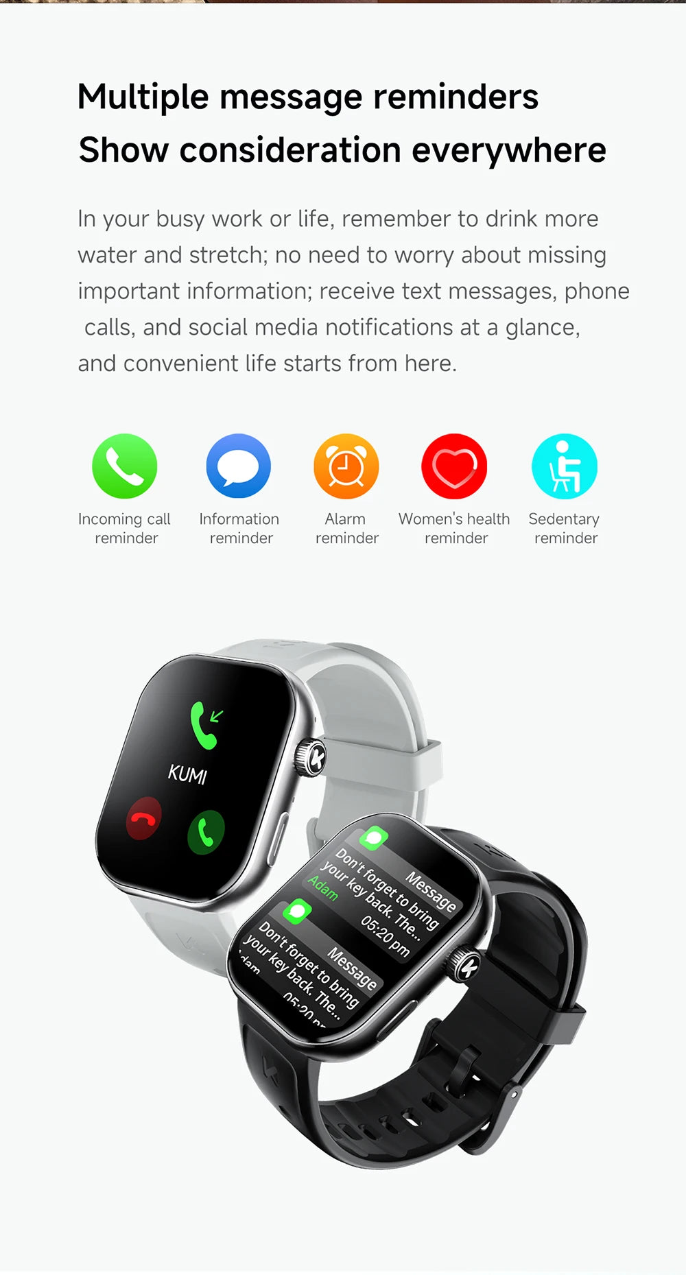 Original KUMI KU7 Meta & Plus Smart Watch