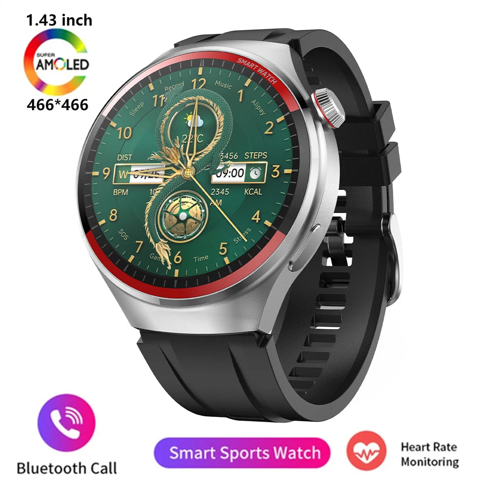 2026 New Smart Watch AMOLED HD Full Touch Circular Screen NFC 1.43-inch 466 * 466 GPS Sports Health Monitoring Smart Call Watch