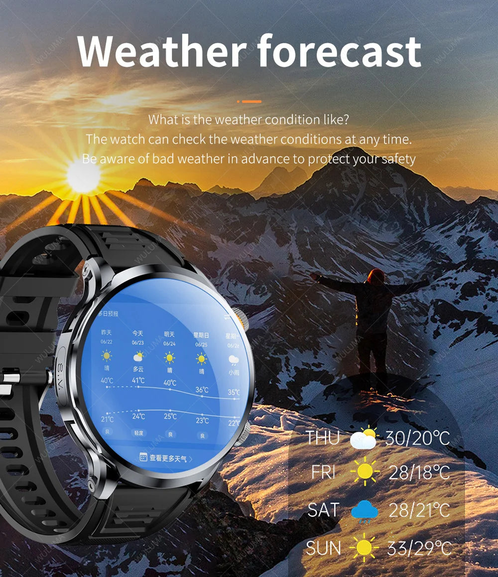 1.95-inch 3D Smart Watch 4G Network SIM Card Google Play Download APP Camera GPS WIFI NFC Call Android Men Women Smartwatch