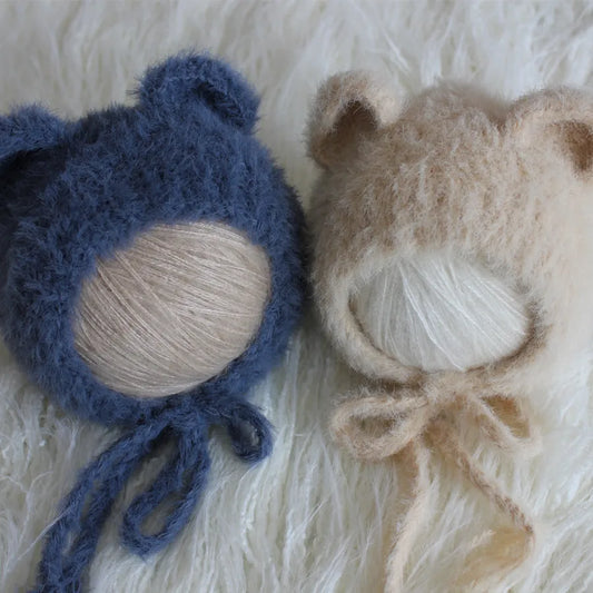 Baby Caps Newborn Bear  Hat Baby Boy Girl Hat  Newborn Photography Props Photo Studio Accessories