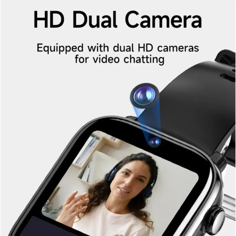 New Smart Watch with Full Touch HD Display, Built-in GPS & WiFi, Support SIM Card, Life Waterproof