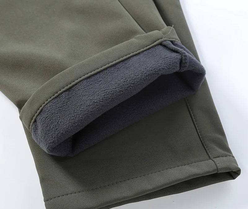 Men Winter Autumn Fleece Tactical Parkas Waterproof Cargo Jackets Windbreak Hiking Camping Climbing Softshell Casual Hood Coats