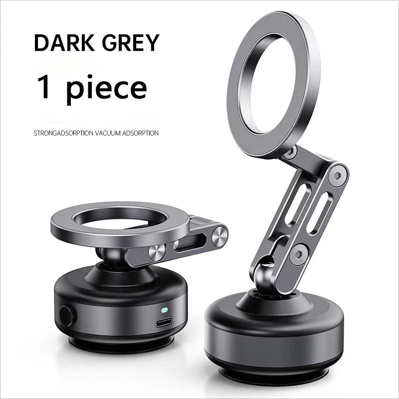 Magnetic Car Phone Holder 360° Rotating Folding Electric Vacuum Suction for Car Navigation Gym Kitchen Streaming Bracket