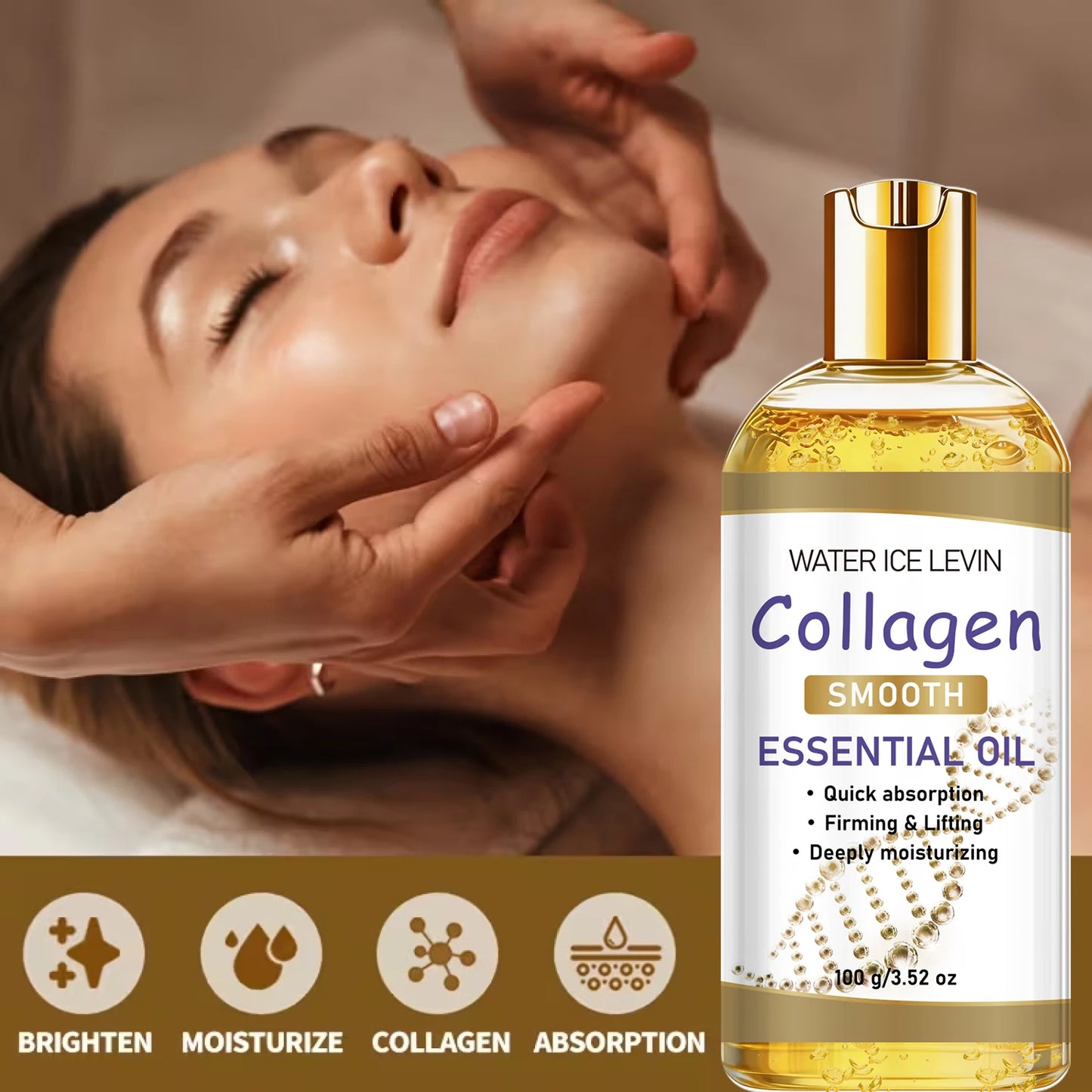 Collagen Essential Body Oil, Quick Absorption Moisturizing & Firming for Smooth Skin