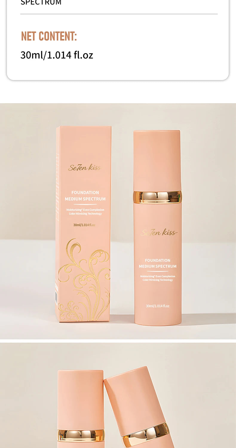 Color Changing Liquid Foundation, Waterproof and Sweat Resistant, Durable Formula, Light Fitting, Natural Makeup Effect