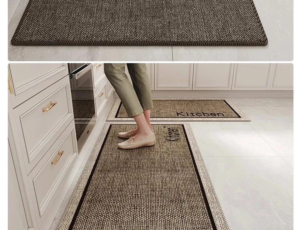 Kitchen Floor Mat Stain-resistant and Wear-resistant Carpet Home Decor Rug Soft and Comfortable Loop Fleece Carpets