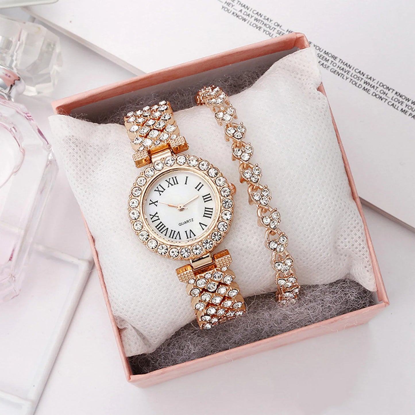 Watch For Women Watches 2024 Luxury Watch Luxury Brand Reloj Mujer Watch Bracelet Set Diamond Steel Band Quartz Watch Wrist Watc