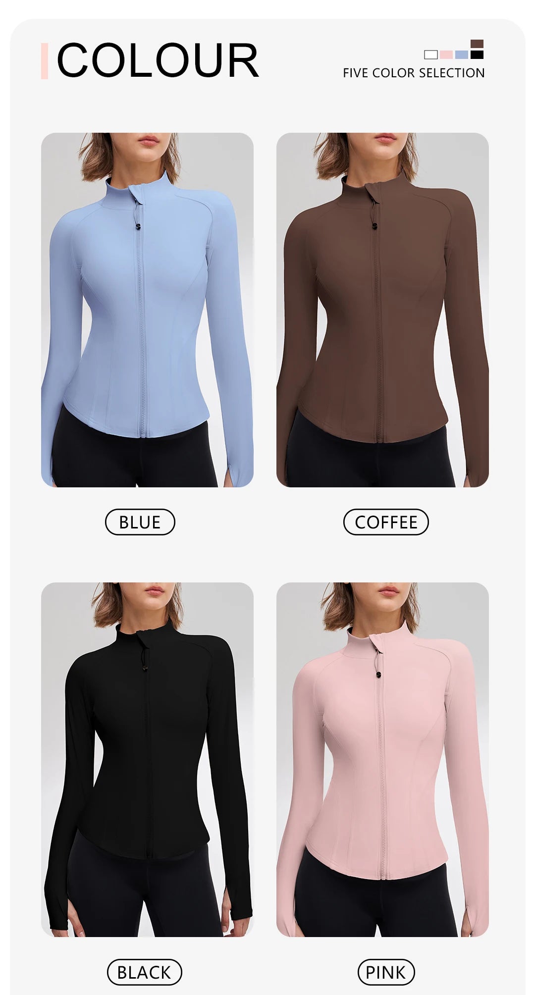 Women Sport Jackets Curved Hem Yoga Jacket Long Sleeves Running Sweatshirts Outdoor Sportwear Gym Fitness Tops Outerwear Female