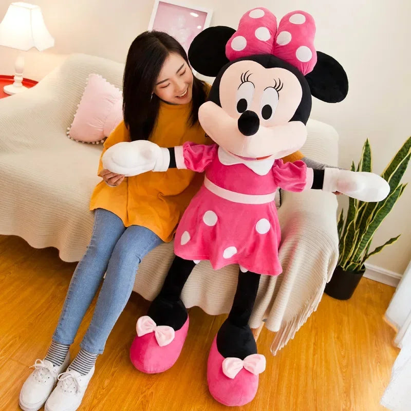 35cm Disney Mickey Mouse juguetes de peluche Kawaii Anime Mickey Minnie peluche modelos muñecas juguetes niños cumpleaños regalo de Navidad