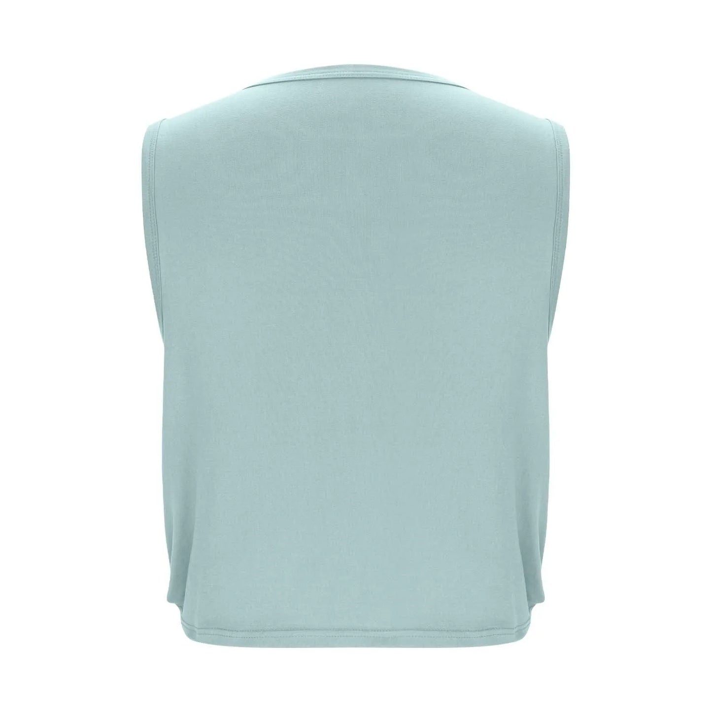 Women Sleeveless Yoga Tops Athletic Vest Breathable Blouse Cover Up Gym Workout Cool T-Shirt Running Short Tank Crop Top