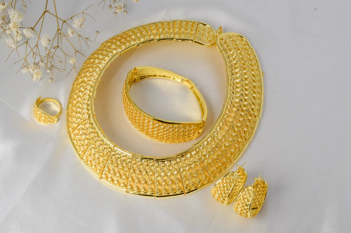 ZEADear Jewelry Sets Egg Shape Bridal Wedding Earrings Necklace Bracelet Ring Gold Plated Anniversary Jewellery Wholesale Gift