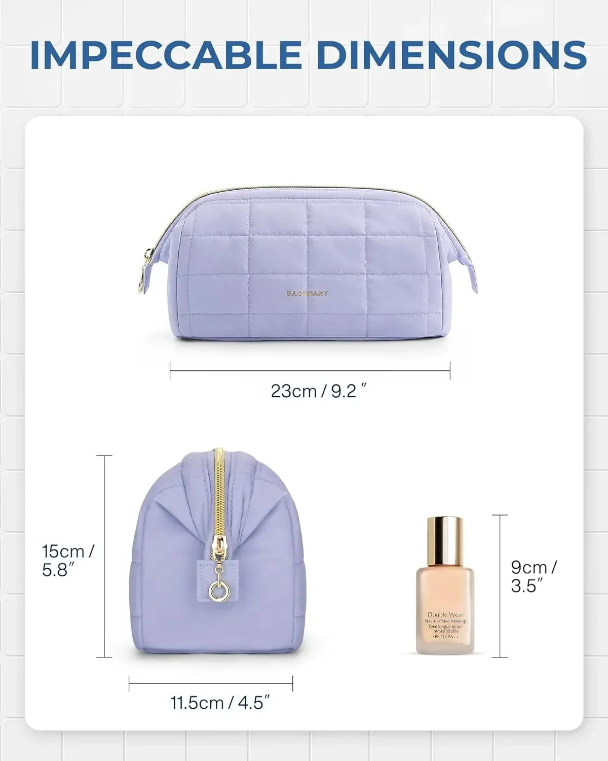 Makeup Bag Travel Toiletry Bag Puffy Padded Make Up Bags Wide Open Pouch Purse Travel Essentials Toiletries Accessories Brushes