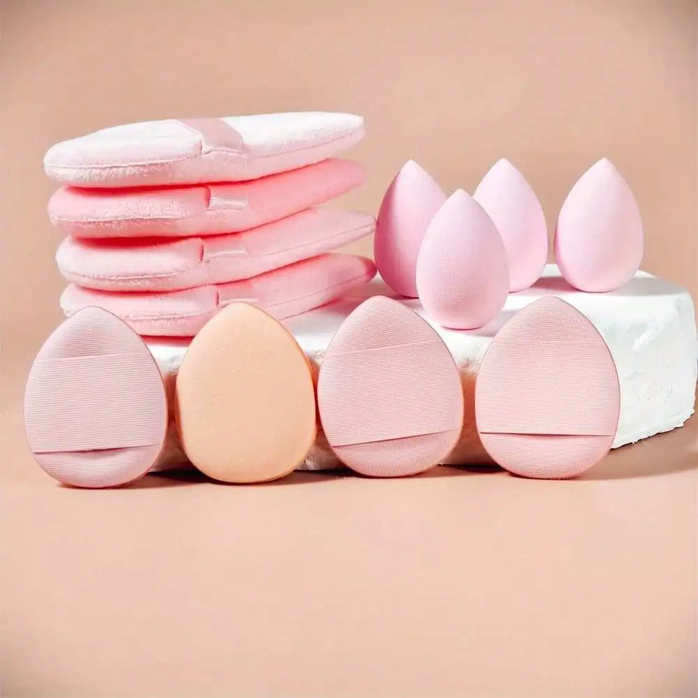 RANCAI 12PCS Skin-Friendly Soft Makeup Sponge Set, Wet & Dry Use, Suitable For All Skin Types