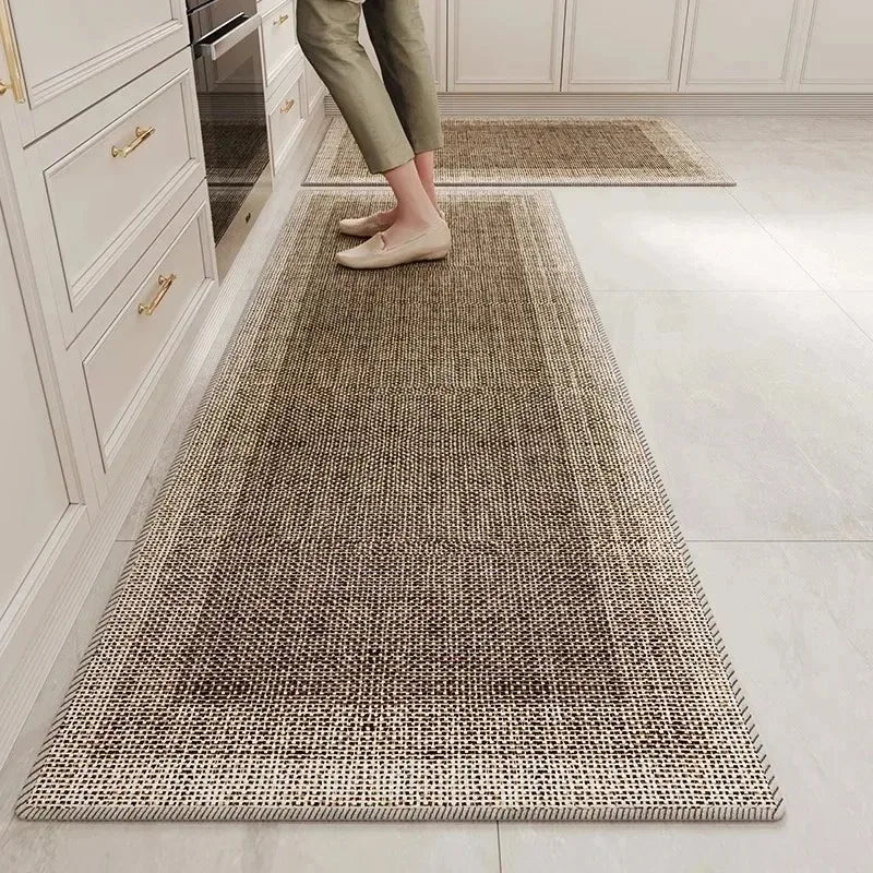 Kitchen Floor Mat Stain-resistant and Wear-resistant Carpet Home Decor Rug Soft and Comfortable Loop Fleece Carpets