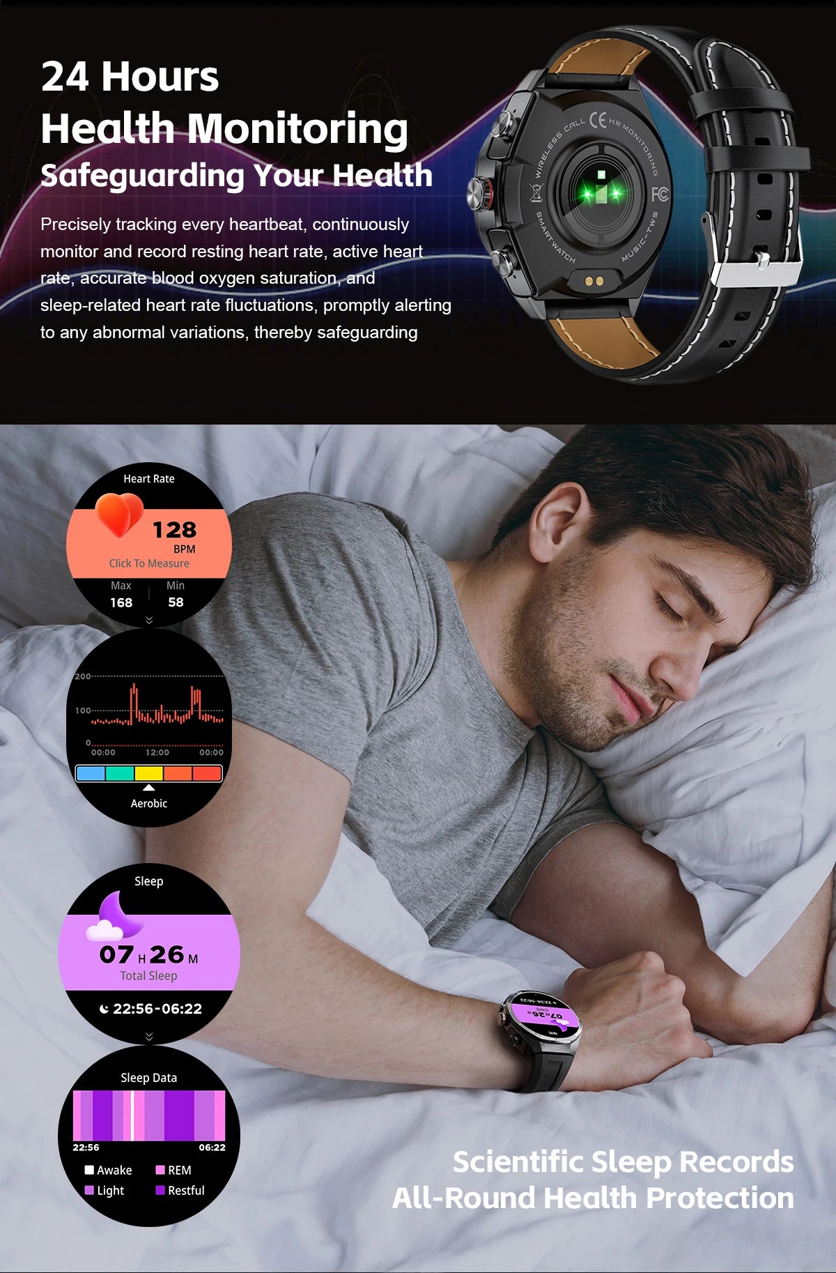 2026 New Smart Watch Men TWS 2-in-1 Bluetooth Earphones With Built-in Speaker HIFI  1.53HD SCreen Bluetooth Call IP67 Waterproof