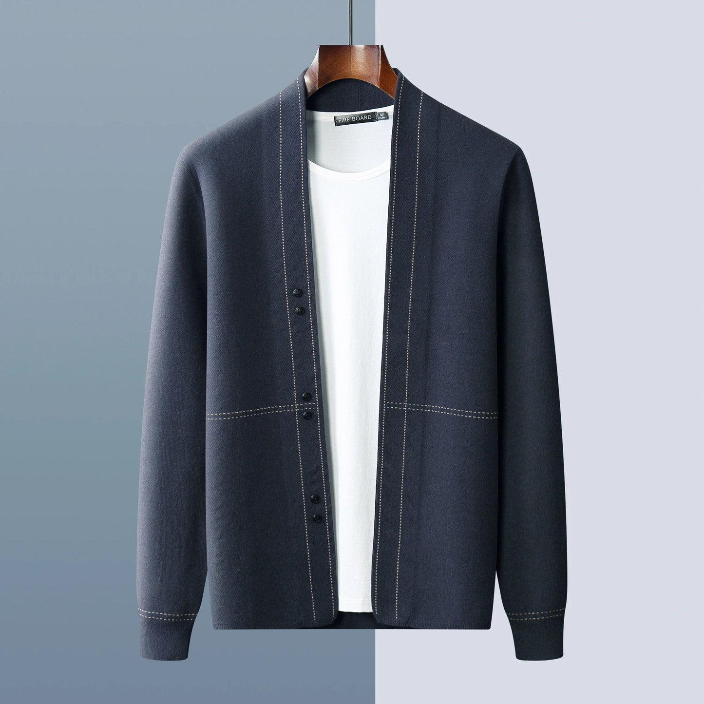 Fall/Winter New Men's Wool Cardigan Jacket Knitted Outer Cashmere Sweater Men's Wear