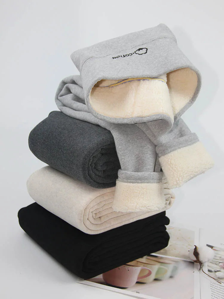 Women's Leggings Winter Lamb Cashmere Warm Pants with Fleece Female Legging Slim Tights Cotton Velvet Thermal Leggings for Women