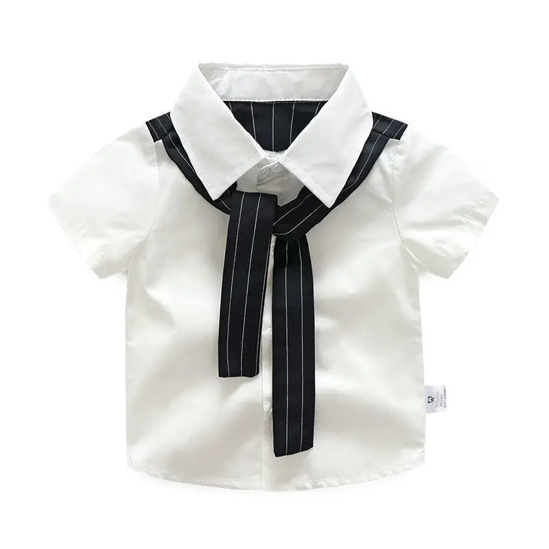 Children's Clothing Set New Summer Handsome Summer Clothes Suit Little Boy Short Sleeve Shirts and Shorts 2 Piece Set