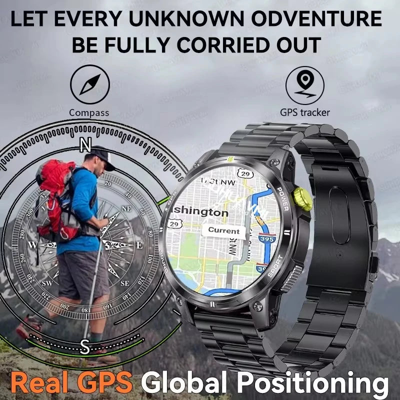 Outdoor Professional GPS Trajectory Smart Watch 1.5" HD Screen Waterproof Watches Bluetooth Call Smartwatch Men For Android IOS