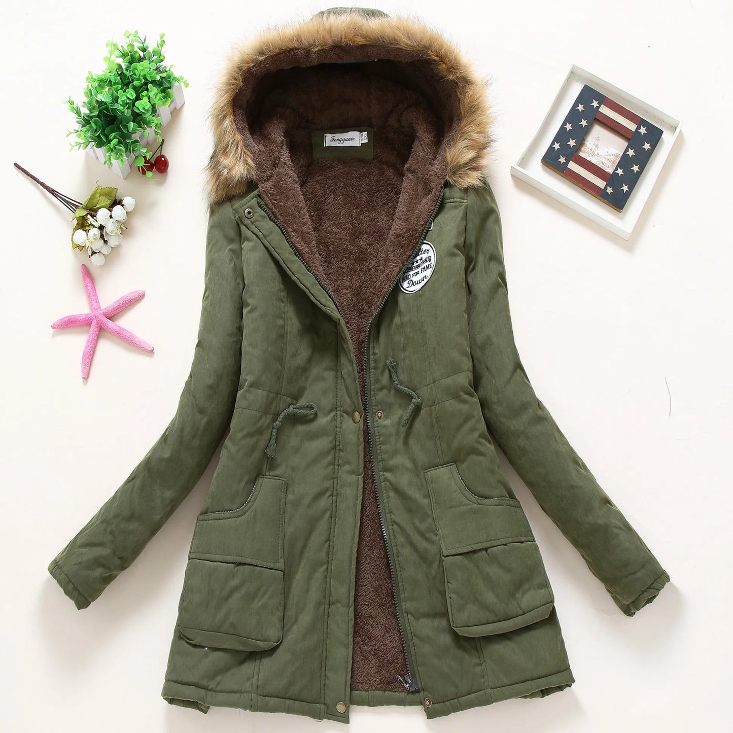 Spring Autumn Winter Jacket Women 2022 Thick Warm Hooded Parka Mujer Cotton Padded Coat 3XL Casual Slim Jacket Female