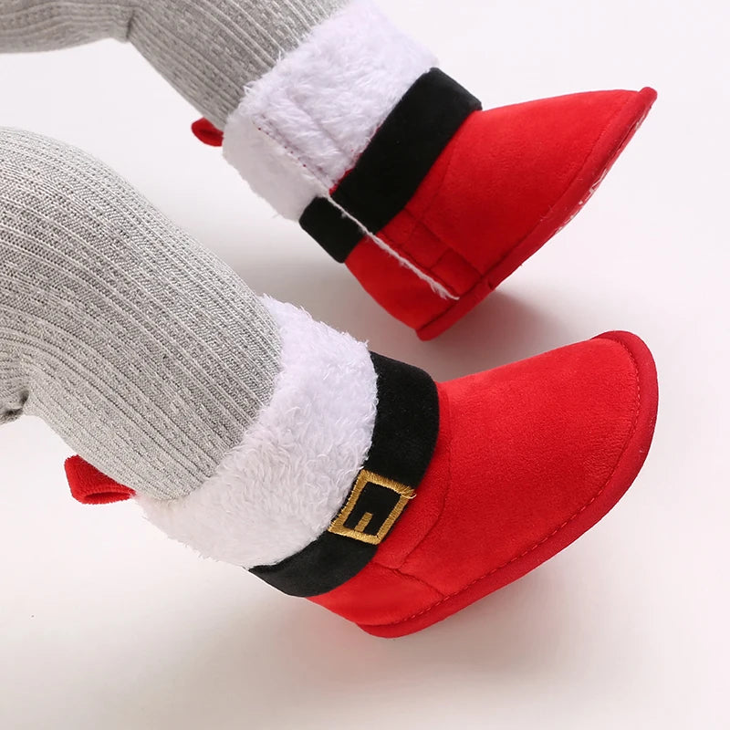 0-1 Year Old Baby Winter Thick and Warm Snow Boots With Added Fleece Soft Soled Warm High Boots