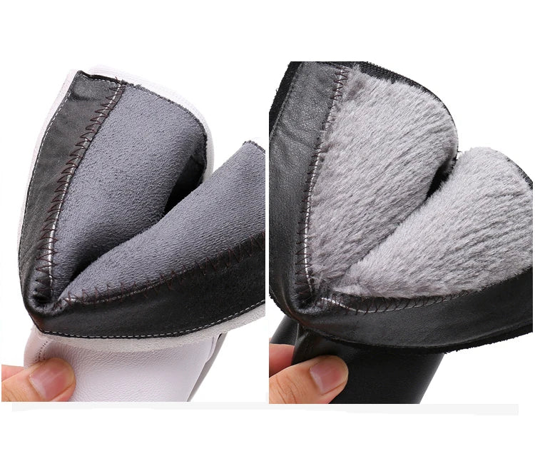 GKTINOO 2026 New Autumn Winter Women Shoes Woman Genuine Leather Wedges Snow Boots Height Increasing Short Women Boots Platform