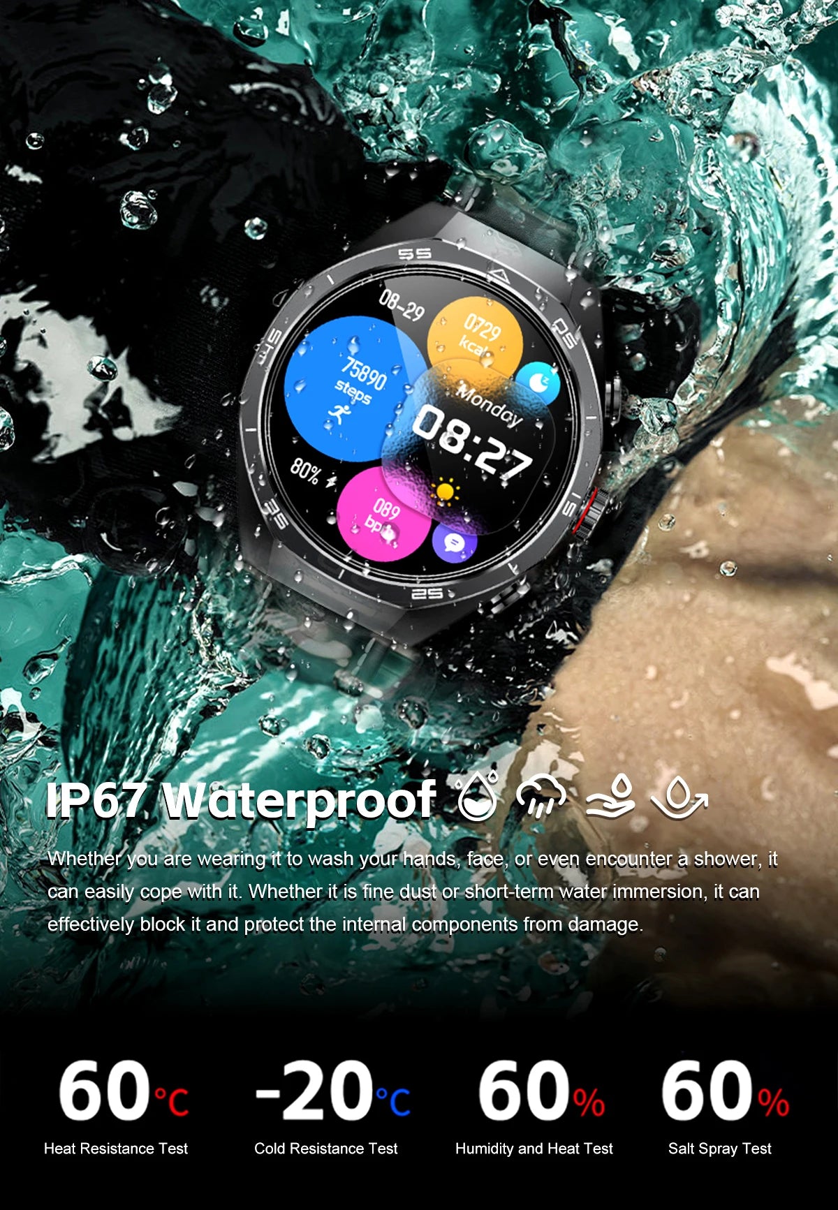 2026 New Smart Watch Men TWS 2-in-1 Bluetooth Earphones With Built-in Speaker HIFI  1.53HD SCreen Bluetooth Call IP67 Waterproof