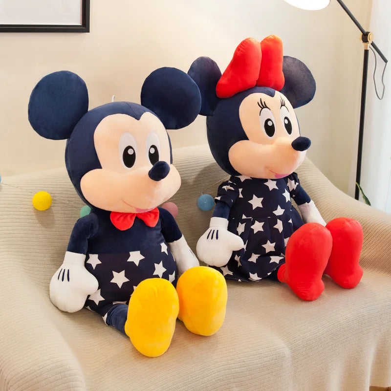 Disney Star Mickey Plush Toy Minnie Doll Large Couple Mickey Mouse Playing with Children's Pillow Doll Gifts