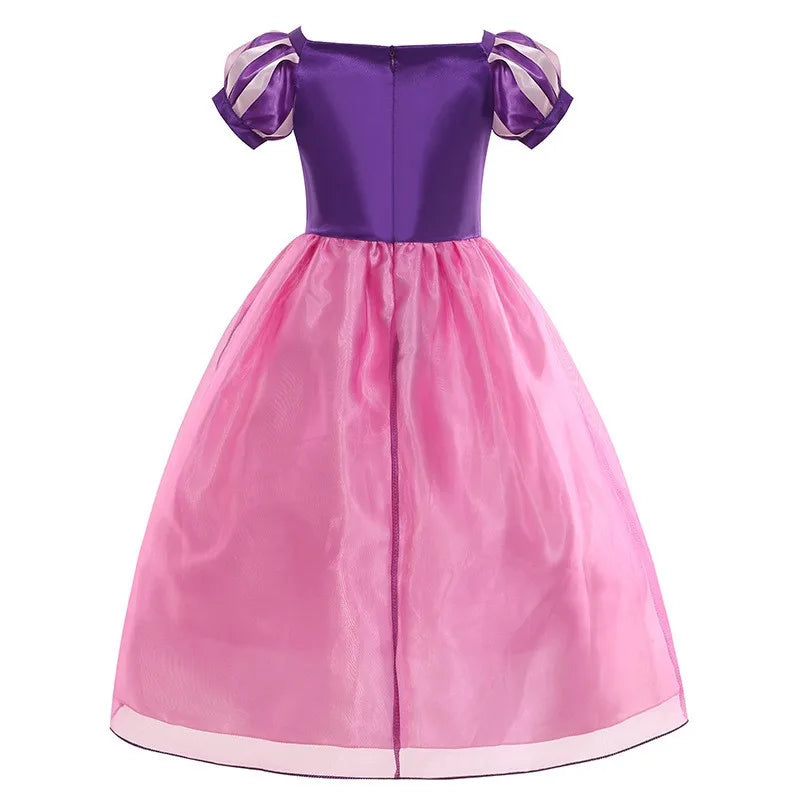 Disfraz Halloween Para Mujer Girls Rapunzel Princess Cosplay Dresses Party Gift Mesh Ball Gown Birthday Costume for Carnival