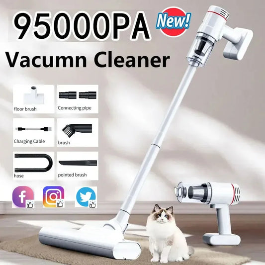 Xiomi 95000Pa Electric Handheld Vacuum Cleaner Wireless Sweeper Powerful Cordless Home Car Metal Strainer Portable Handheld