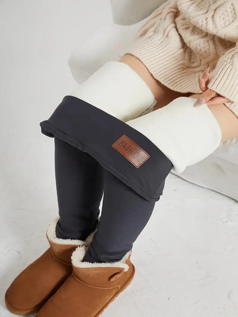 Fashionable Women's Warm High Waisted Leggings For Autumn and Winter Elastic and Comfortable Flattering Fit Durable Fabric