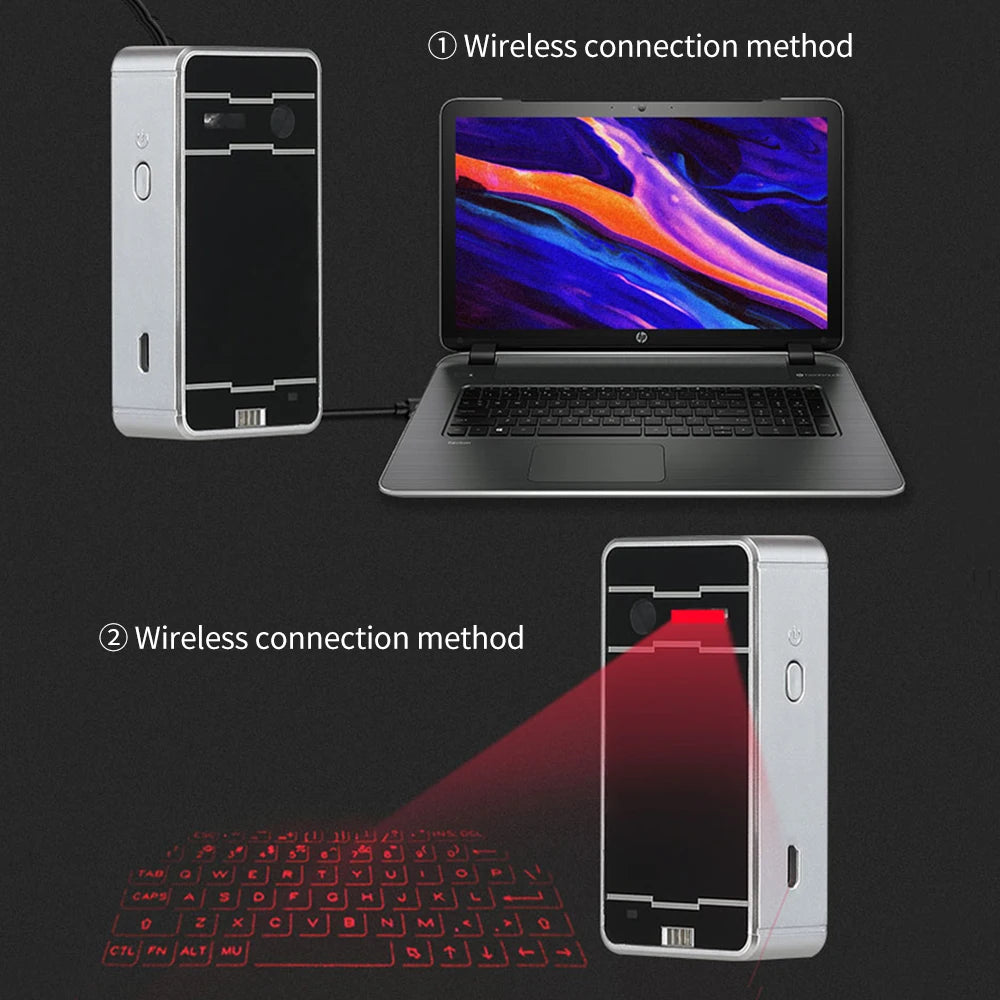 Wireless Bluetooth Laser Virtual Projection Keyboard Portable Bluetooth Virtual Wireless Projector Keyboard for PC phone