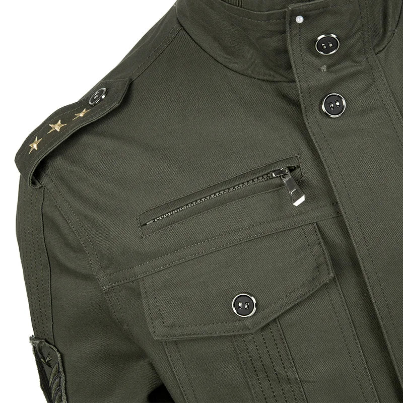 2024 Men's Tactical Jacket Autumn Winter Fleece Tactical Jackets Men Casual Multiple Pockets Windproof Outdoor Workwear Coat