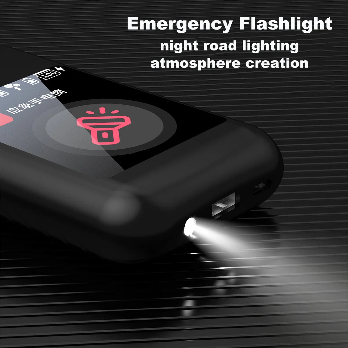 In Ear Style Headphone Large Screen Touch Earphone Large Battery Multiple Function Flashlight Phone Charge Headphone Music Game