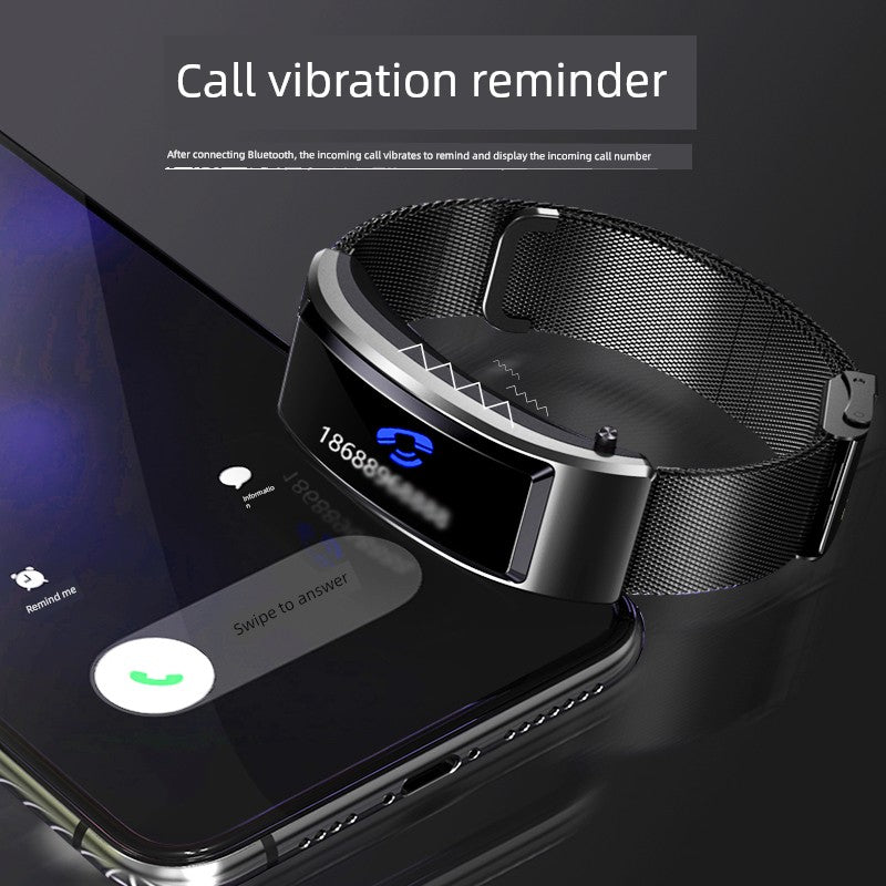 Hengku Smart Bracelet Bluetooth Headset 2-in-1 Multi-Function Call Heart Rate Measurement Blood Pressure Exercise Pedometer Men and Women Smart Watch Suitable for Xiaomi Vivo Apple Oppo Huawei Mobile Phone