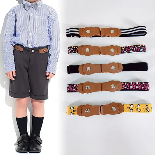 New Kids Buckle-Free Elastic Belt Waist No Buckle Stretch Belts Toddlers Adjustable Boys and Girl`s Belts for Jeans