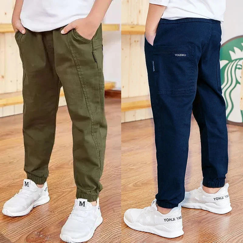 2024 New Spring Autumn Boys Pants Casual Long Style Trousers For Kids 3- 12 Years Old Teenage Children Sport Outdoor Pants