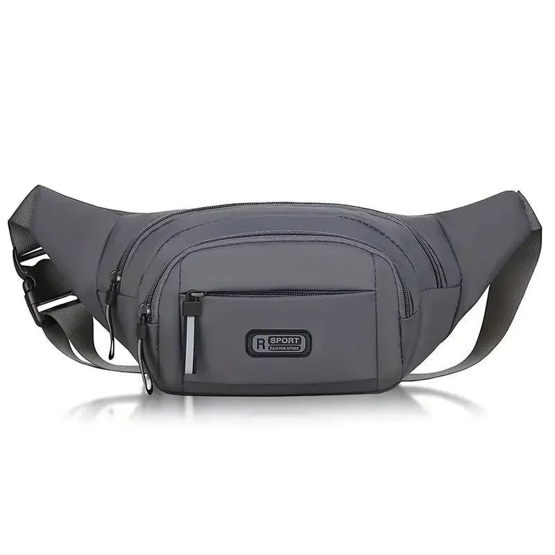 Men's Large Capacity Fitness Waist Pack Portable Anti Theft Ultra Thin Small Chest Bag Sports Outdoor Leisure Running Waist Bag