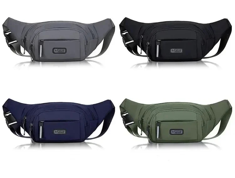 Men's Large Capacity Fitness Waist Pack Portable Anti Theft Ultra Thin Small Chest Bag Sports Outdoor Leisure Running Waist Bag