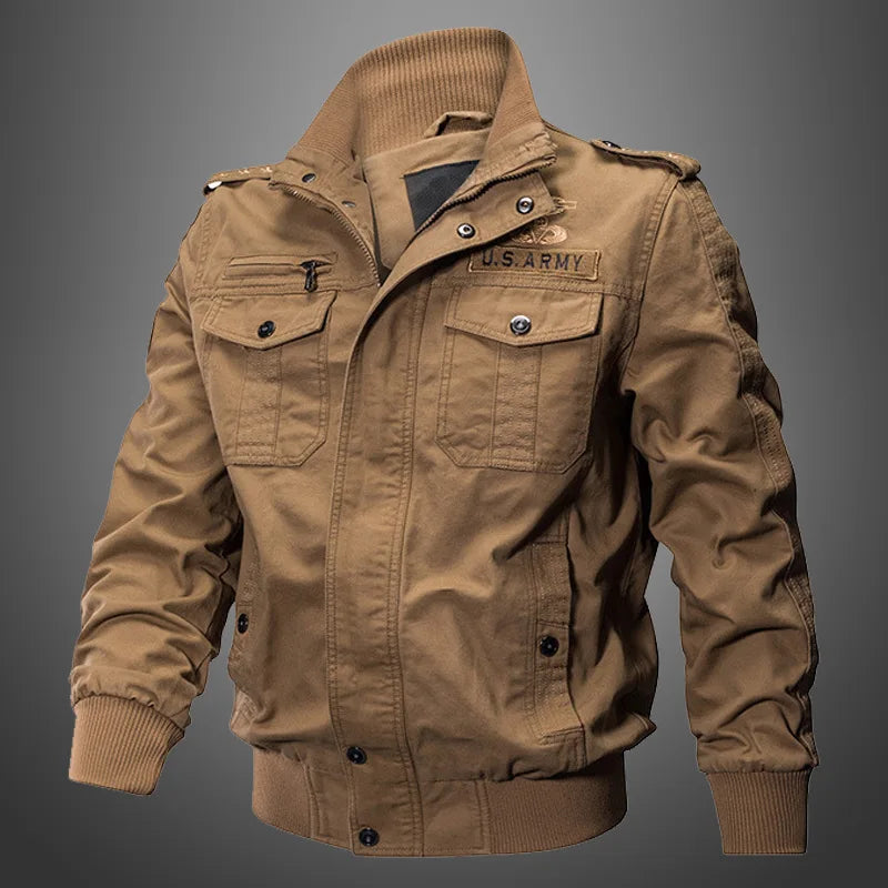 2024 Men's Tactical Jacket Autumn Winter Fleece Tactical Jackets Men Casual Multiple Pockets Windproof Outdoor Workwear Coat