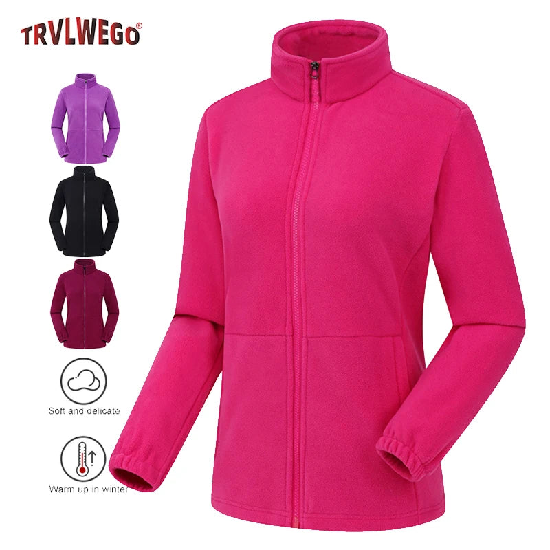 Winter Women's Wool Jacket Stand Collar Warm Breathable Cold Resistant Casual Comfortable Outdoor Travel Hiking Clothing