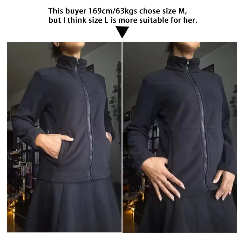 Winter Women's Wool Jacket Stand Collar Warm Breathable Cold Resistant Casual Comfortable Outdoor Travel Hiking Clothing
