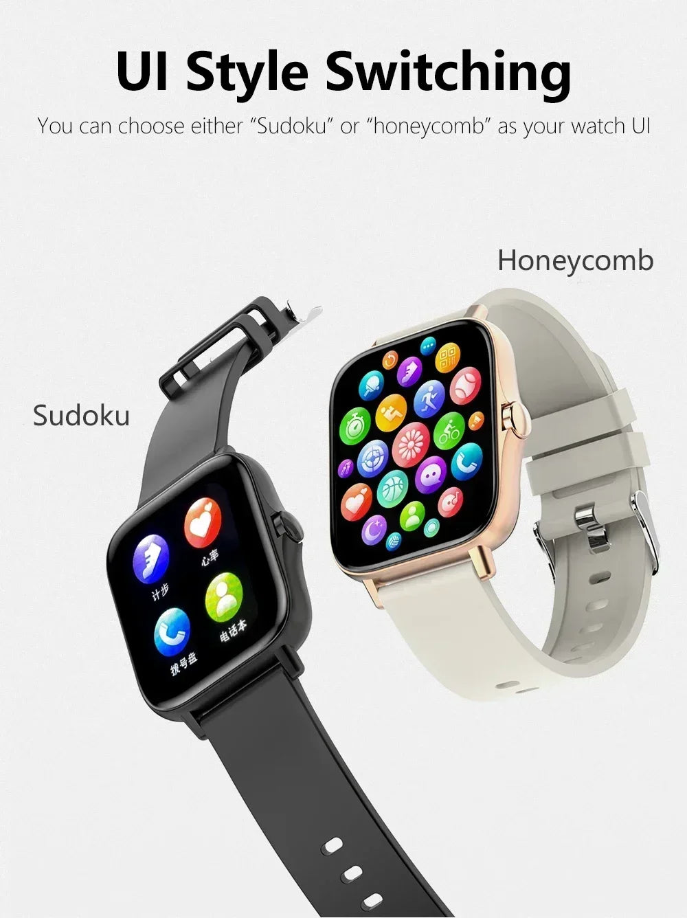 New Smartwatch 1.68" Screen Health Monitoring Watches IP68 Waterproof Sports Fitness Smart Watch for Men Women Reloj Hombre