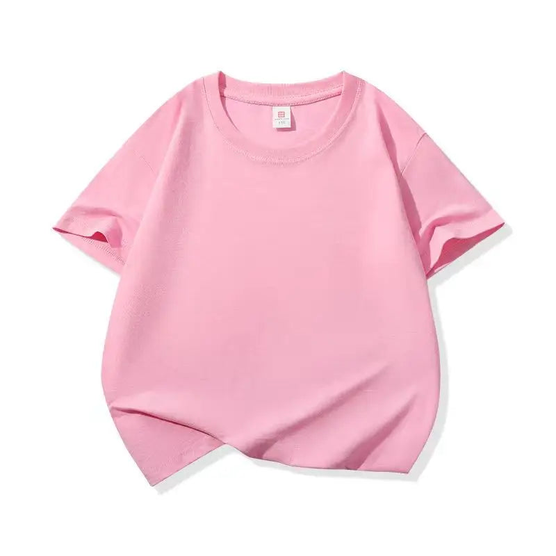 3-13 Years Boys Tshirts Cotton Short Sleeve Girls Clothes Summer Solid T-shirt Teenage Children Tees Kids Korean Top Baby Cloth