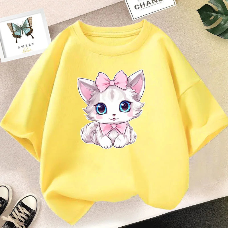 Cute Cartoon Rabbit Lollipop Print T Shirts Student Girls Kawaii Tee High Quality Cotton Summer Short Sleeve Casual Tops
