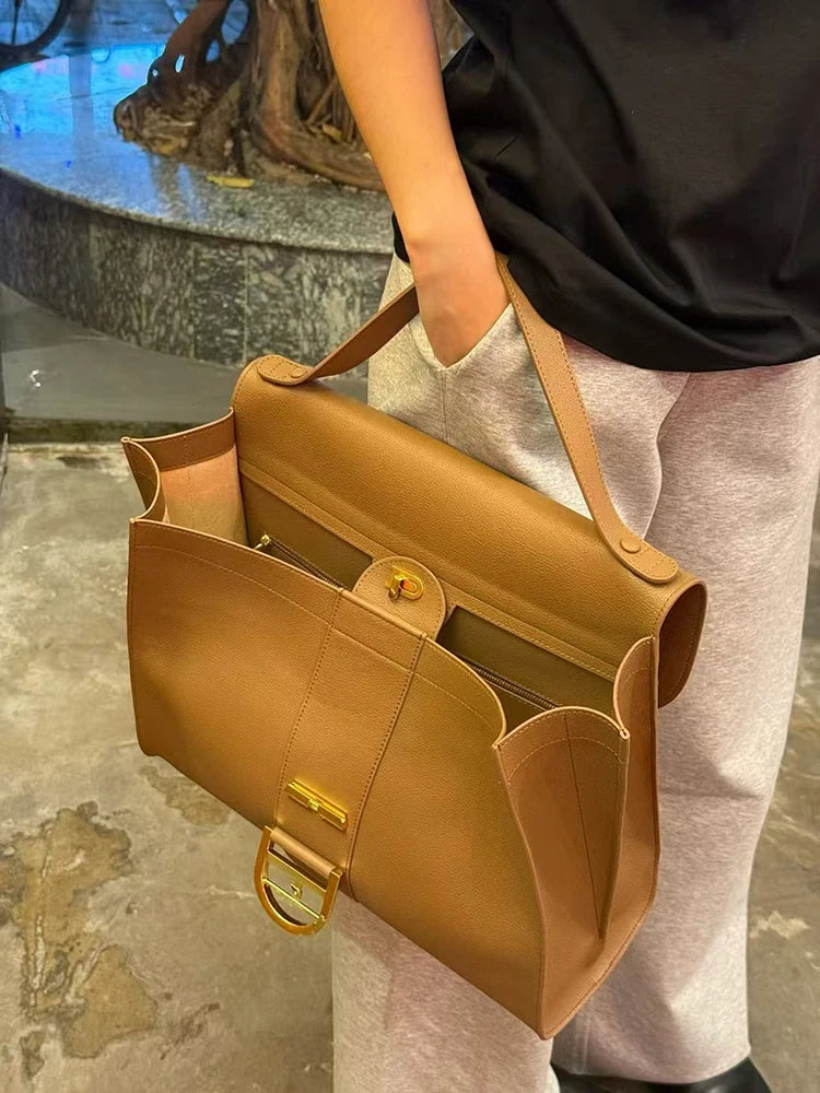 2026 Luxury Brand Genuine Leather Women Shoulder Bags Fashion Gold Buckle Women Handbags Top Quality Solid Crossbody Bags Woman